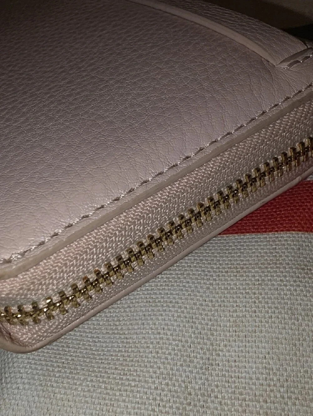 kate spade ♠️ Blush Pink Pebbled Zip Wallet